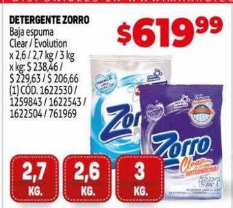Makro Detergente Zorro oferta