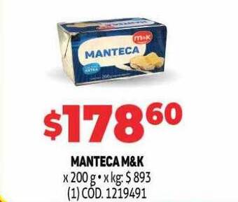 Makro Manteca M&k oferta
