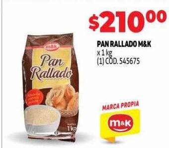 Makro Pan Rallado M&k oferta