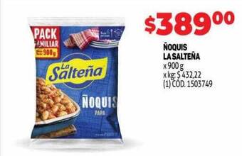 Makro ñoquis La Salteña oferta
