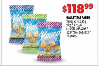 Makro Galletitas Paseo oferta