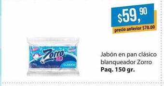 Supermercados Damesco Jabón En Pan Clásico Blanqueador Zorro oferta