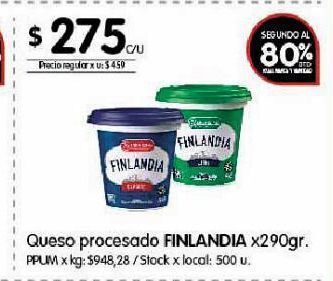 Disco Queso procesado finlandia x 290g oferta