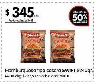 Disco Hamburguesa tipo casera swift x 240g oferta