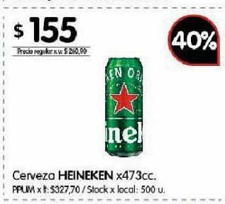 Disco Cerveza heineken x 473cc oferta