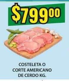 Supermercados Damesco Costeleta O Corte Americano De Cerdo oferta