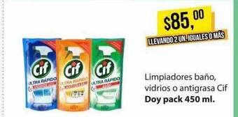 Supermercados Damesco Limpiadores Baño Vidrios O Antigrasa Cif oferta
