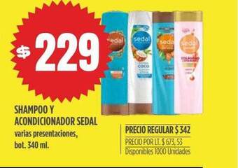 Supermercados Vea Shampoo Y Acondicionador Sedal oferta