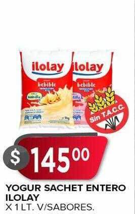Supermercados Mayor Yogur Sachet Entero Ilolay oferta