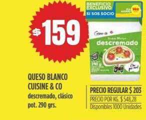 Supermercados Vea Queso Blanco Cuisine & Co oferta