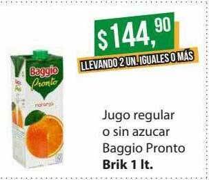 Supermercados Damesco Jugo Regular O Sin Azucar Baggio Pronto oferta