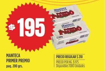 Supermercados Vea Manteca Primer Premio oferta