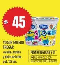 Supermercados Vea Yogur Entero Tregar oferta