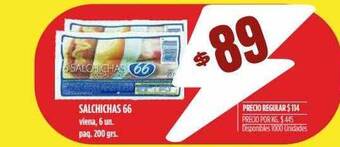 Supermercados Vea Salchichas 66 oferta