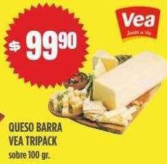 Supermercados Vea Queso Barra Vea Tripack oferta