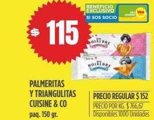 Supermercados Vea Palmeritas Y Triangulitas Cuisine & Co oferta