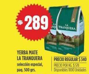 Supermercados Vea Yerba Mate La Tranquera oferta