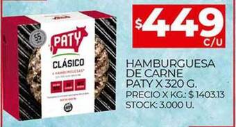 Supermercados DIA Hamburguesa De Carne Paty oferta