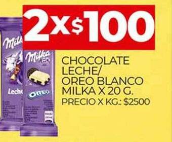 Supermercados DIA Chocolate Leche Oreo Blanco Milka oferta