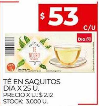 Supermercados DIA Té En Saquitos Dia oferta