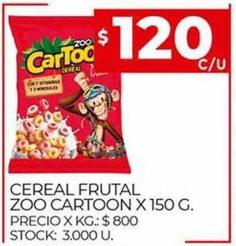 Supermercados DIA Cereal Frutal Zoo Cartoon oferta