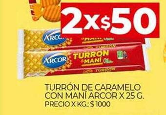 Supermercados DIA Turrón De Caramelo Con Maní Arcor oferta