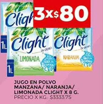 Supermercados DIA Jugo En Polvo Manzana Naranja Limonada Clight oferta