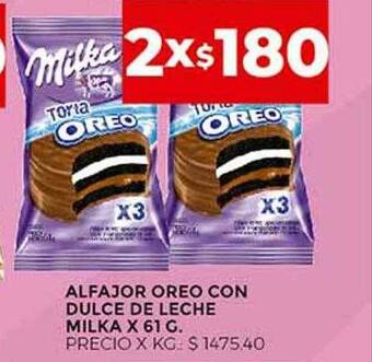 Supermercados DIA Alfajor Oreo Con Dulce De Leche Milka oferta