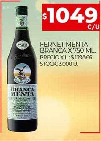 Supermercados DIA Fernet Menta Branca oferta