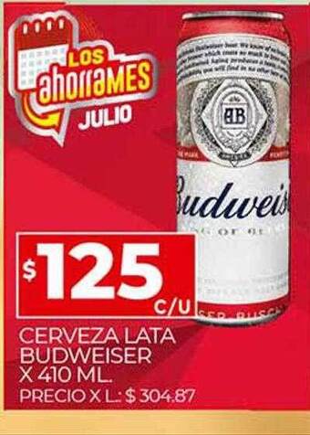 Supermercados DIA Cerveza Lata Budweiser oferta