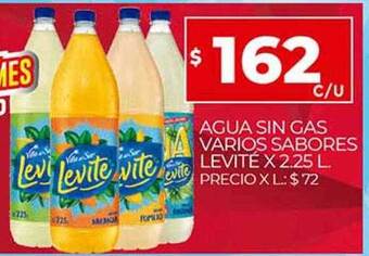 Supermercados DIA Agua Sin Gas Varios Sabores Levité oferta