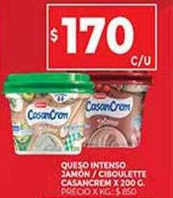 Supermercados DIA Queso Intenso Jamón Ciboulette Casancrem oferta