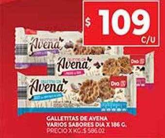 Supermercados DIA Galletitas De Avena Varios Sabores Dia oferta