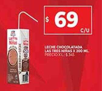 Supermercados DIA Leche Chocolatada Las Tres Niñas oferta