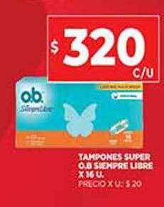 Supermercados DIA Tampones Super O.b. Siempre Libre oferta