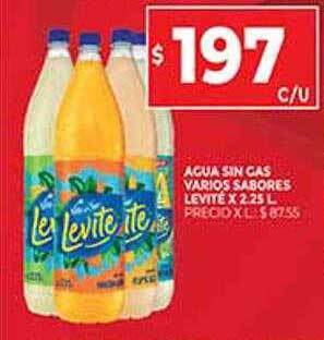 Supermercados DIA Agua Sin Gas Varios Sabores Levité oferta