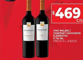 Supermercados DIA Vino Malbec Cabernet Sauvignon Elementos oferta