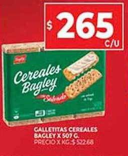 Supermercados DIA Galletitas Cereales Bagley oferta