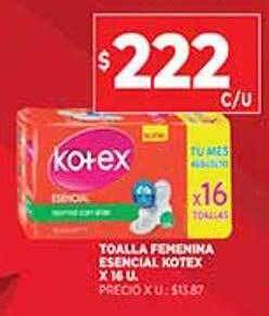 Supermercados DIA Toalla Femenina Esencial Kotex oferta