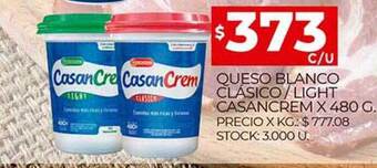 Supermercados DIA Queso Blanco Clásico Light Casancrem oferta