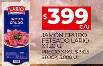 Supermercados DIA Jamón Crudo Feteado Lario oferta