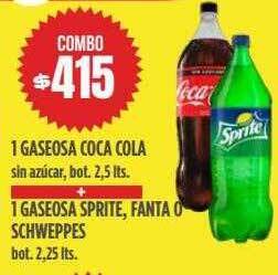 Supermercados Vea 1 Gaseosa Coca Cola + 1 Gaseosa Sprite Fanta O Schweppes oferta