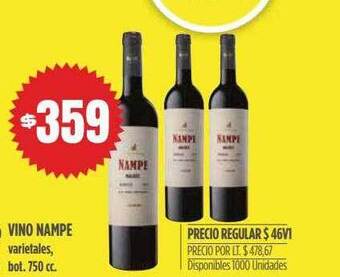 Supermercados Vea Vino Nampe oferta