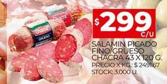 Supermercados DIA Salamin Picado Fino Grueso Chacra 43 oferta
