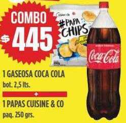 Supermercados Vea 1 Gaseosa Coca Cola + 1 Papas Cuisine & Co oferta