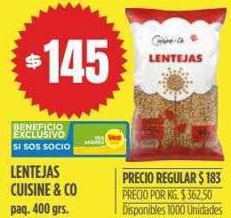 Supermercados Vea Lentejas Cuisine & Co oferta
