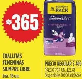 Supermercados Vea Toallitas Femeninas Siempre Libre oferta