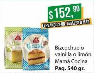 Supermercados Damesco Bizcochuelo Vainilla O Limón Mamá Cocina oferta