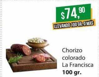 Supermercados Damesco Chorizo Colorado La Francisca oferta