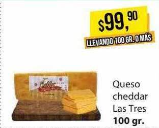 Supermercados Damesco Queso Cheddar Las Tres oferta